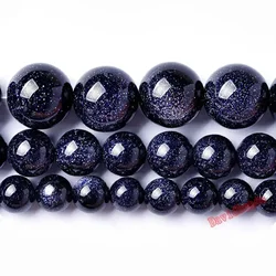 Natural Blue Sandstone Round Loose Beads Strand - Various Sizes - 10mm 38pcs 1lot