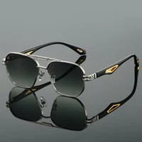 KAMMPT Vintage carré lunettes de soleil hommes nouveau classique Double pont dégradé nuances à la mode rétro marque concepteur en plein air lunettes de soleil 4