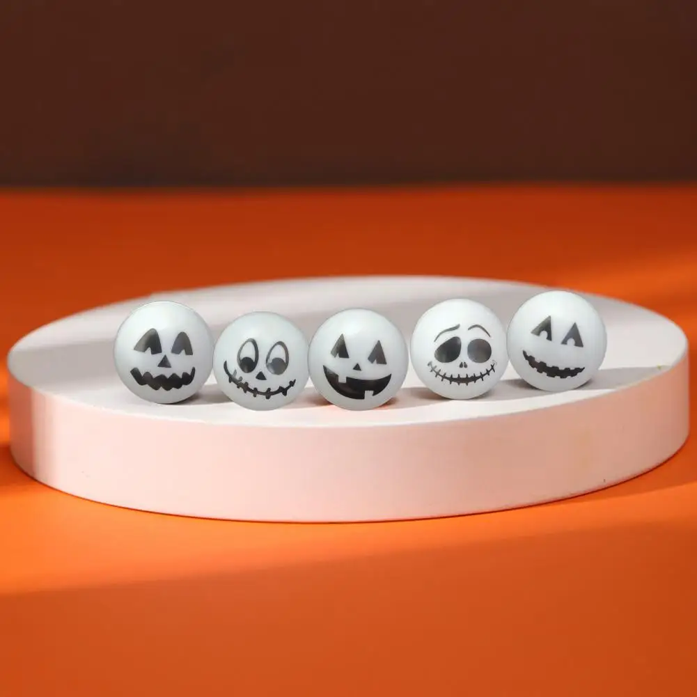 

Ghost Face Balls Spooky Carnival Fun 12 Halloween Pong Balls for Cat Toys Party Games Decorations Trick or Treat
