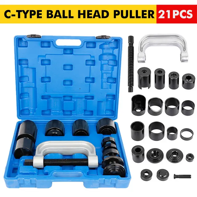 10-Piece Ball Joint Press Tool Kit - Universal For 2WD & 4WD Cars & Light Trucks, Blue