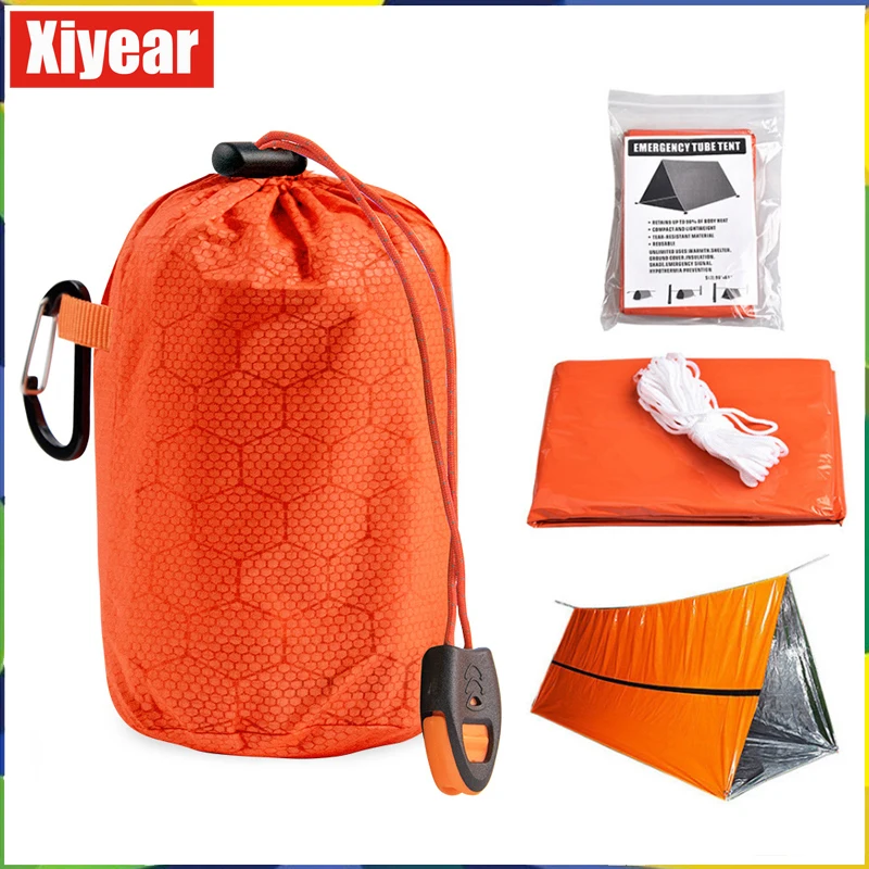 2 Person Emergency Shelter Waterproof Thermal Blanket Rescue Survival