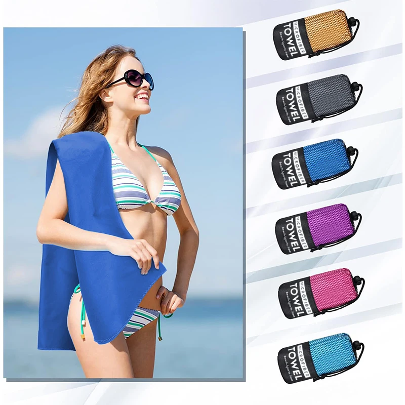 Sports Microfiber Towel Quick Drying Portable Running Yoga Swimming Fitness Sweat Wiping Large-sized Beach