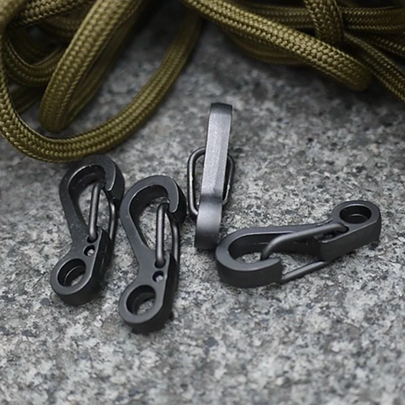 Mini SF Spring Backpack Clasps Climbing Carabiners EDC Keychain Camping Bottle Hooks Paracord Tactical Survival Gear 10/20 Pcs