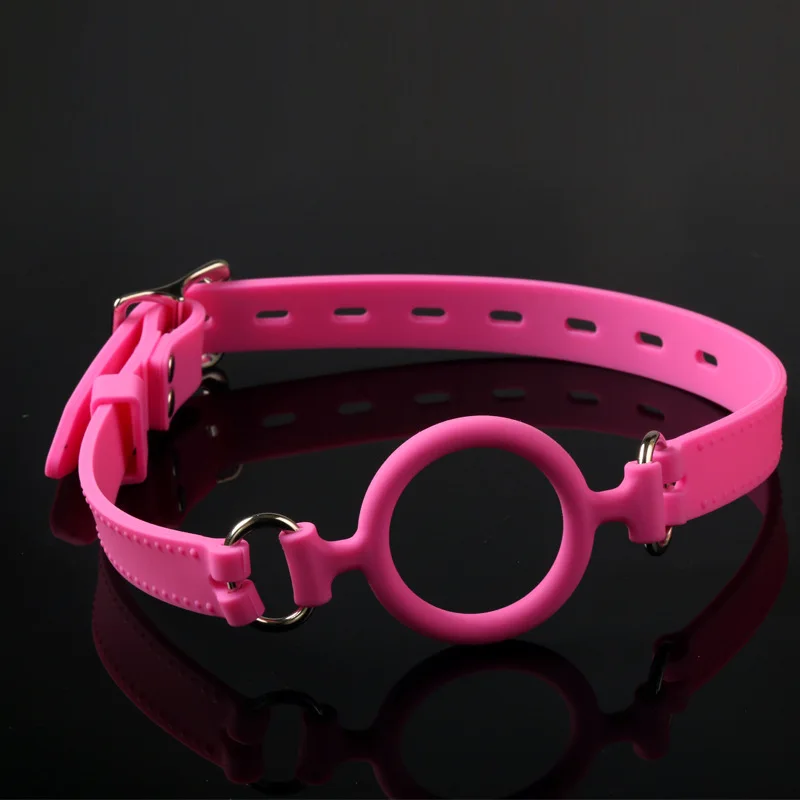 Gag o-ring boca aberta em silicone médico para casais_voghion.com