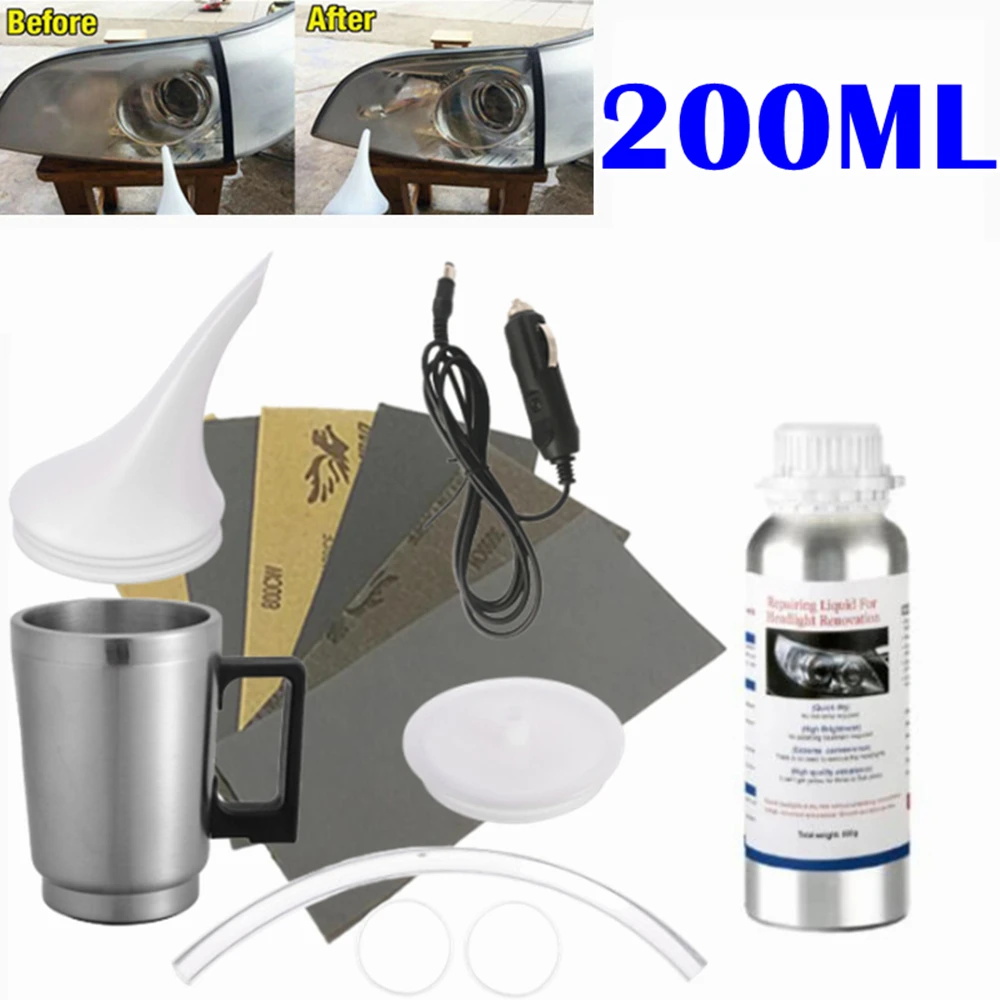 Headlight Polisher Restoration Kit Steam Cleaning Headlights Light