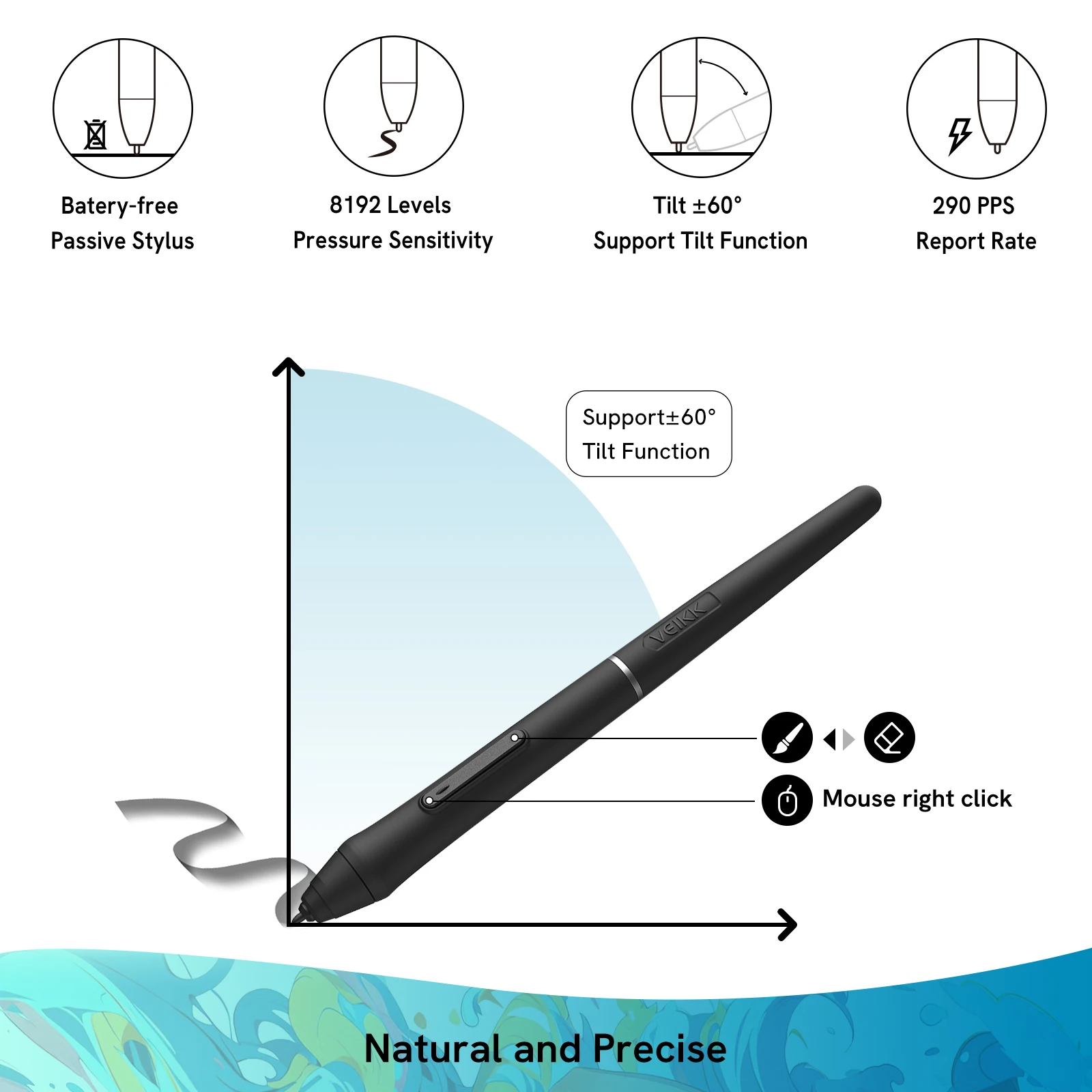 VEIKK VK1200V2 11.6 Inch Graphics Tablet Monitor Drawing Monitor Animation Digital For Android Windows Mac with Shortcut Keys an 3