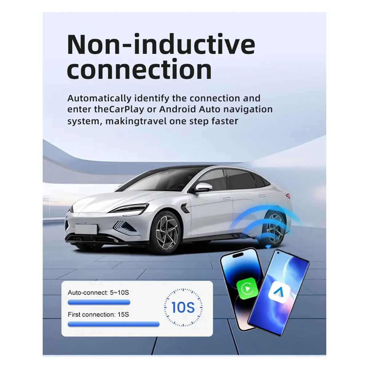 A10R 2 in 1 무선 CarPlay 안드로이드 오토 USB 어댑터 동글 스마트 미니 박스 플러그 앤 플레이 (대부분의 차종 호환)