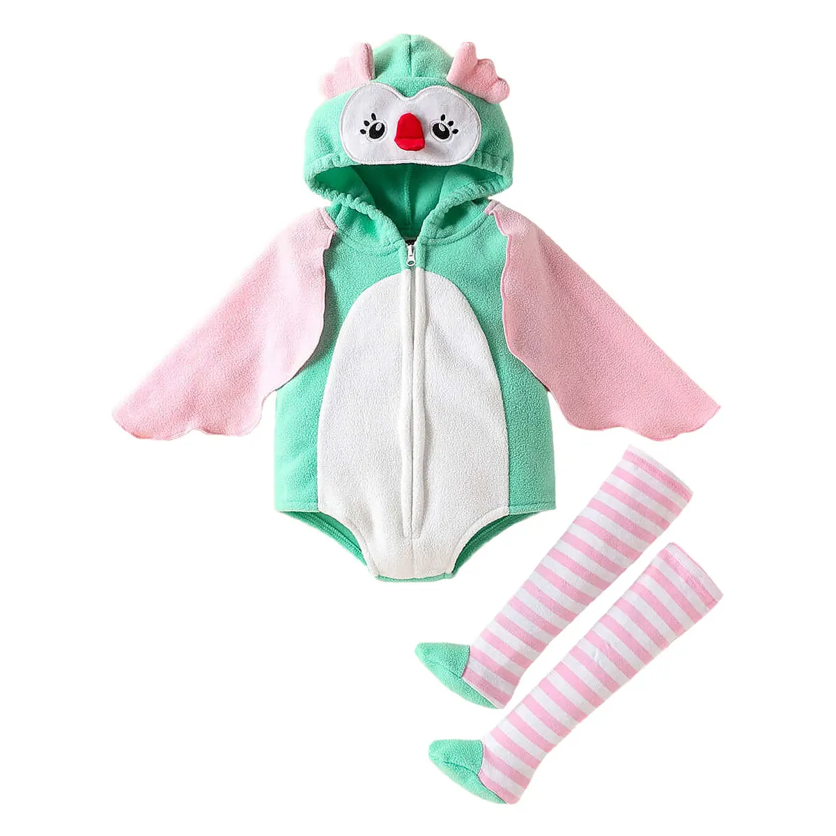 0-24M Unisex Baby Animal Costume Winter Autumn Hooded Romper Halloween Cosplay Jumpsuit Outfits Owl Outfits