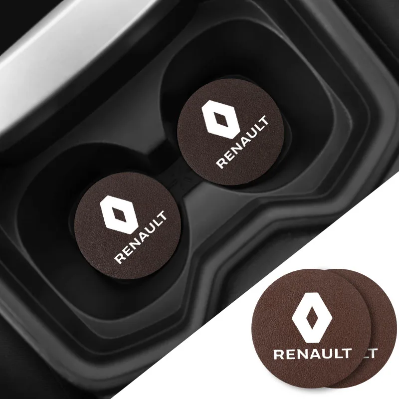 르노 클리오, 산데로, 캡처, 메간 R5 4, 이-테크, 시닉, 오스트랄, 라팔레, 심비오즈 차량용 미끄럼 방지 컵홀더 패드 (PU 소재)