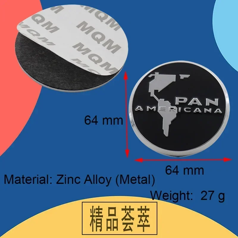 PanAmericana T5 T6 자동차 액세서리에 대 한 3D 금속 로고 엠 블 럼 후면 트렁크 자동차 배지 스티커