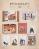 Robotime Rolife Corner Bookstore DIY Miniature House Kit Build Mini House Building Kit with LED Lights Craft Gifts for Kids Girl 6