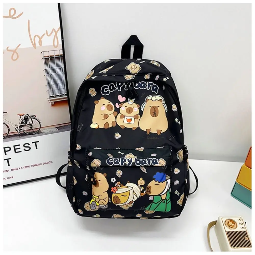 Cute Large Capacity Capybara Backpack Breathable Cartoon Student Schoolbag Nylon Ultra-light Book Bag 2