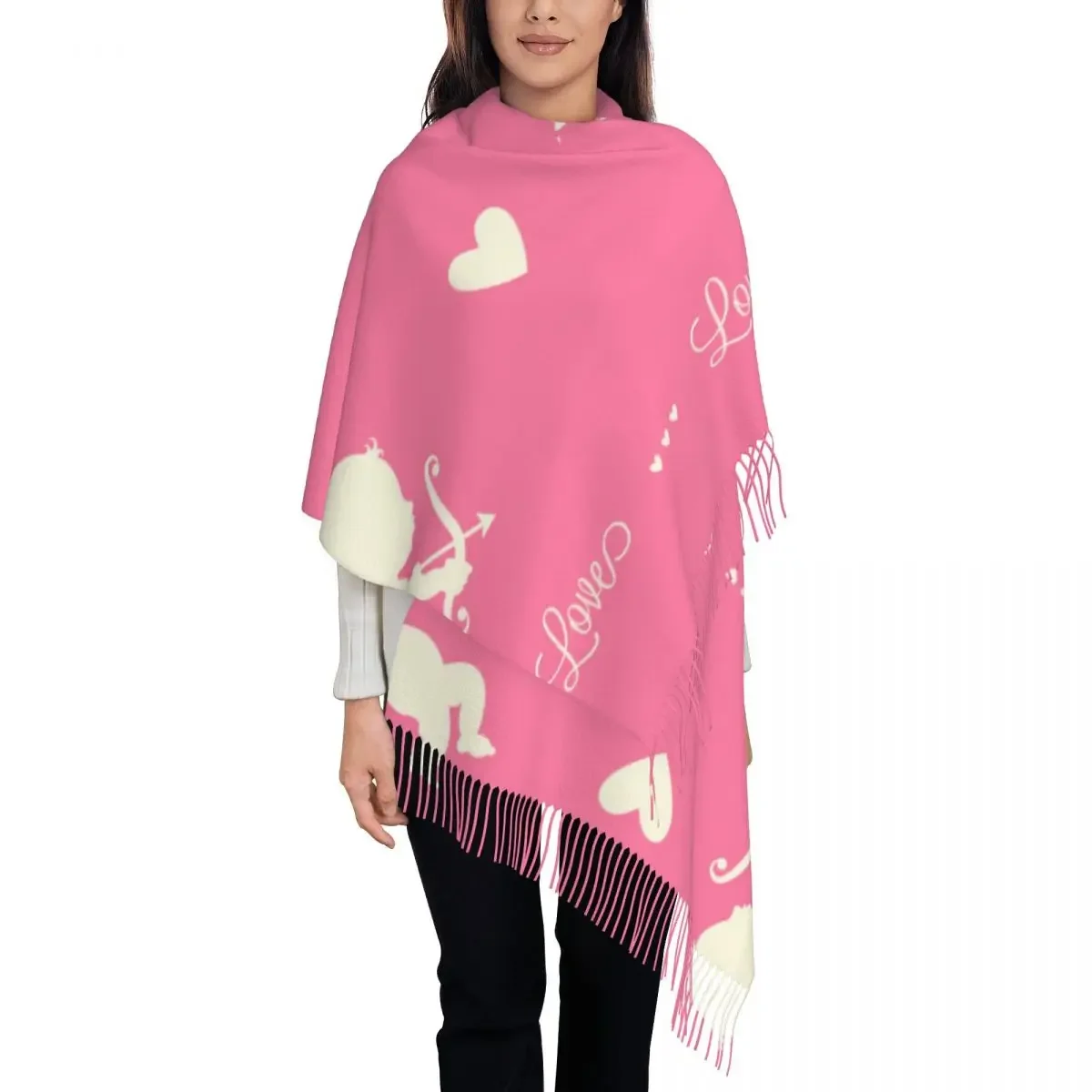 

Valentine Day Angel Womens Warm Winter Infinity Scarves Set Blanket Scarf Pure Color