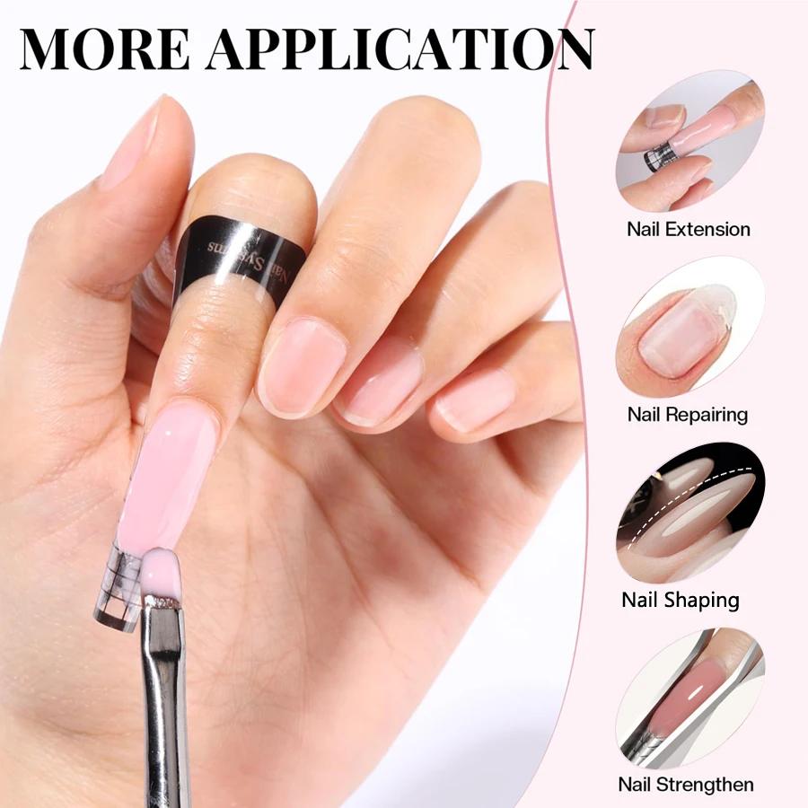 30ML Hard Gel For Nail Extension Milky White Builder Constructor Gel Self Leveling Reinforcement Nail Gels Camouflage Manicure 4