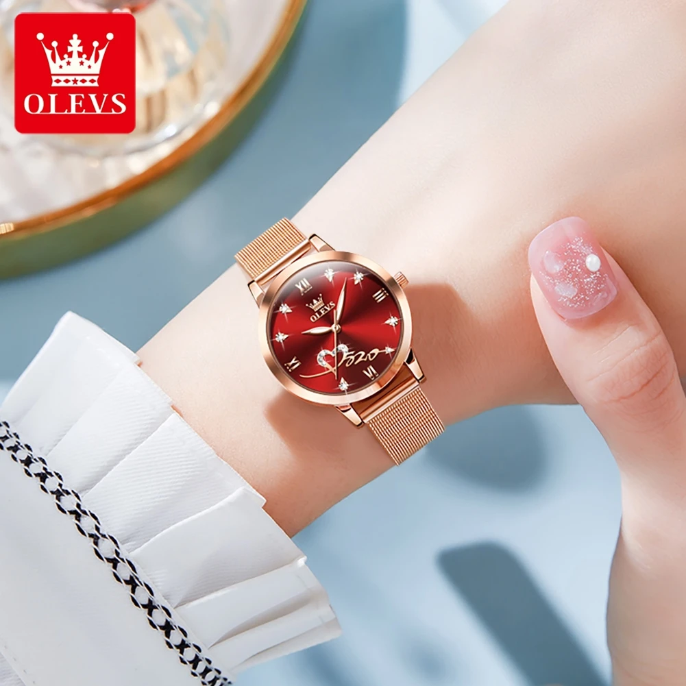 ساعات ماركة OLEVS أنيقة وعصرية ومقاومة للماء وساعا...