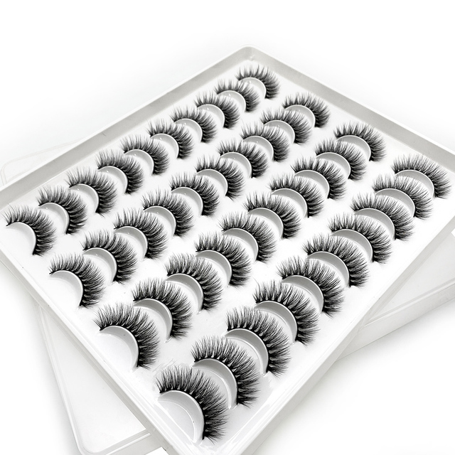 5/8/10/20 Pairs 3D Mink Lashes Natural False Eyelashes Dramatic Fluffy Soft Wispy Volume Cross Reusable Fake Eyelash  MaKeup