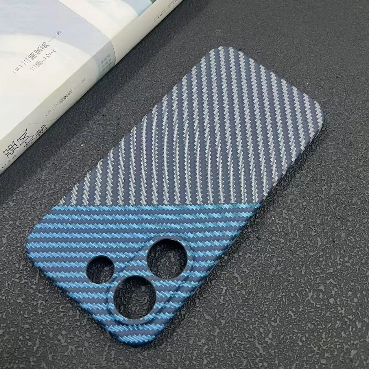 Enhanced Carbon Fiber Stripe Acrylic PC Hard Case - Shockproof, Skin-Friendly Feel