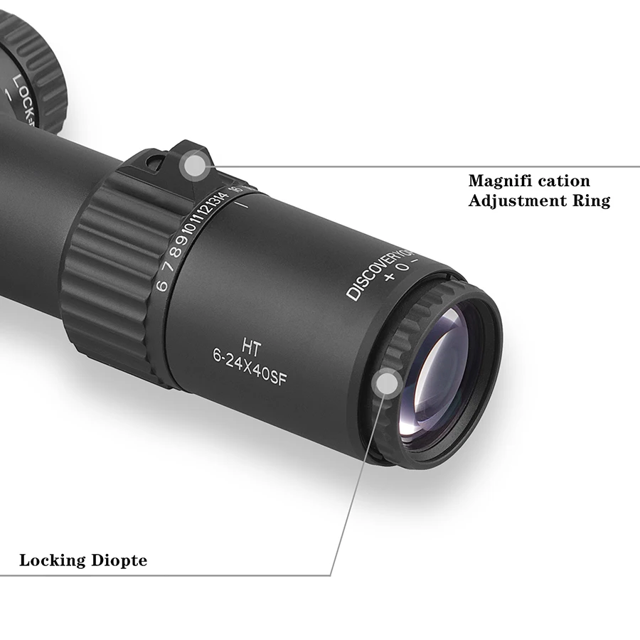 Discovery HT6-24X40SF FFP Compact FFP Scope First Focal Plane Rifle Scopes Optic Riflescopes Mount Glass Etched Reticle