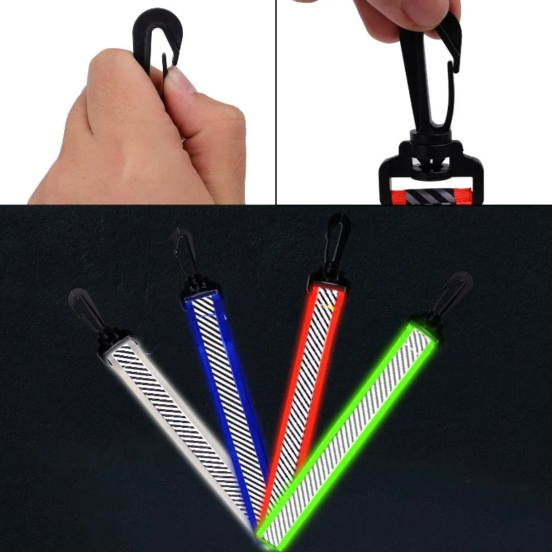 27cm Reflective Keychains High Visibility Reflector Pendant Traffic Safety Marker for Night Cycling Bag Accessories Car Keyrings