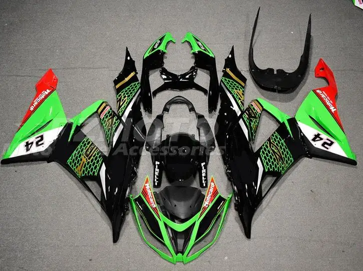 

НОВЫЕ комплекты обтекателей из АБС-пластика, подходят для Kawasaki ZX-6R ZX6R 636 2013 2014 2015 2016 2017 13 14 15 16 17 18, кузов на заказ, зеленый