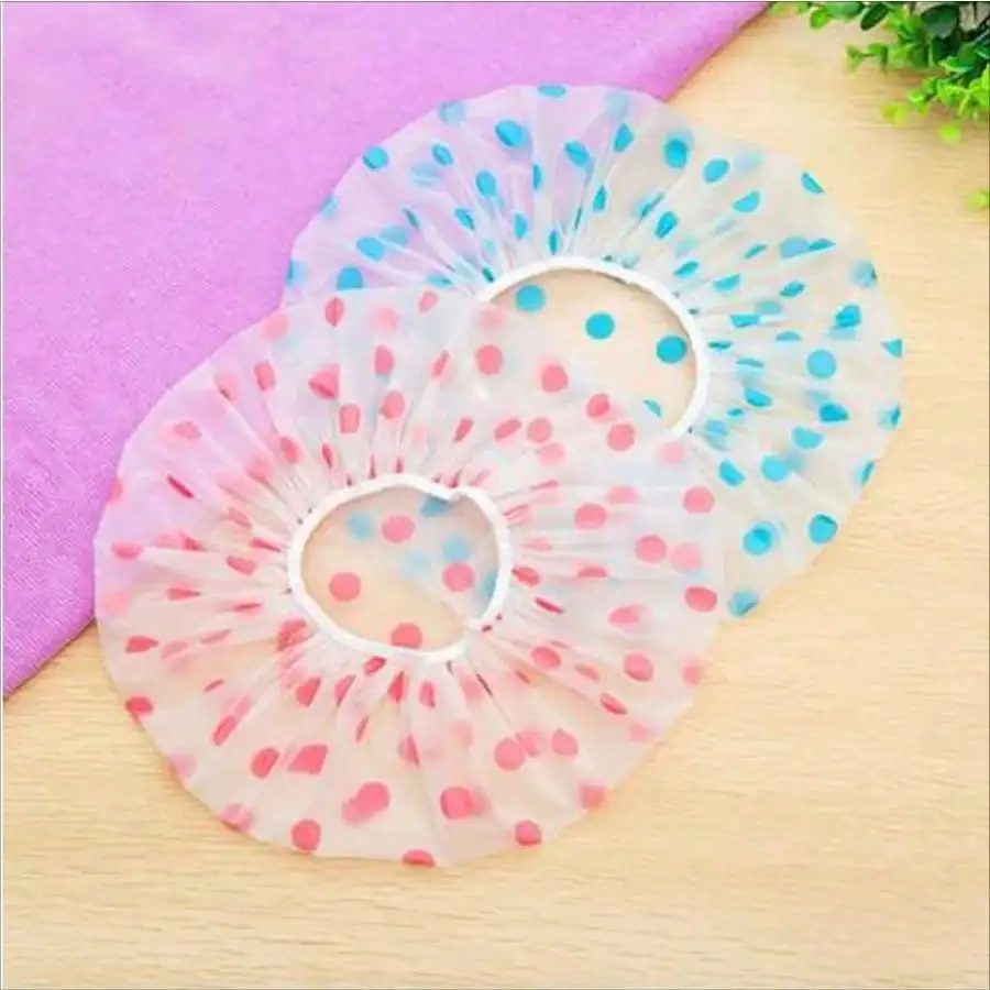 Waterproof Plastic Shower Cap for Bathroom and Spa