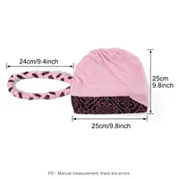 Muslim Stretch Turban Cap Print Braid Decor Turban for Women Arab Wrap Head Beanies Hats Fashion Hijabs Turbante Headcover 2