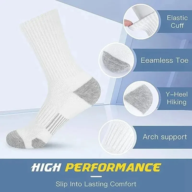 Men's High-Quality Outdoor Gym Socks - Comfortable, Soft, Ground-Gripping Football Design, Large Size