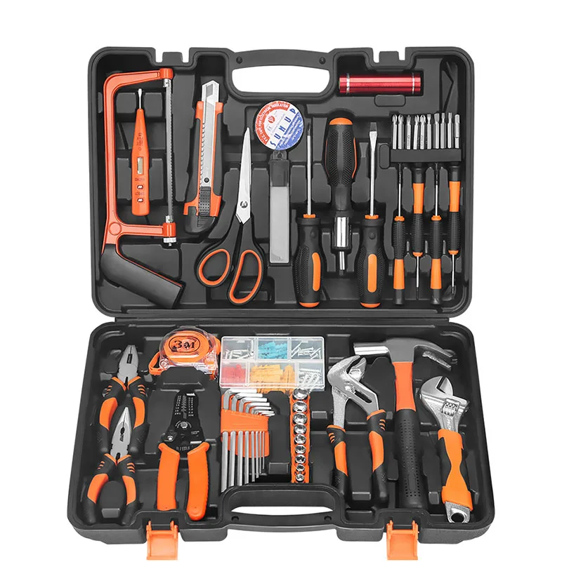 Home Repair Tool Box Multifunctional Manual Hardware Toolbox Waterproof Safety Box Hard Carrying Case Waterproof Hand Tools Sets 72pcs set home manual woodworking toolbox power tools gift repair