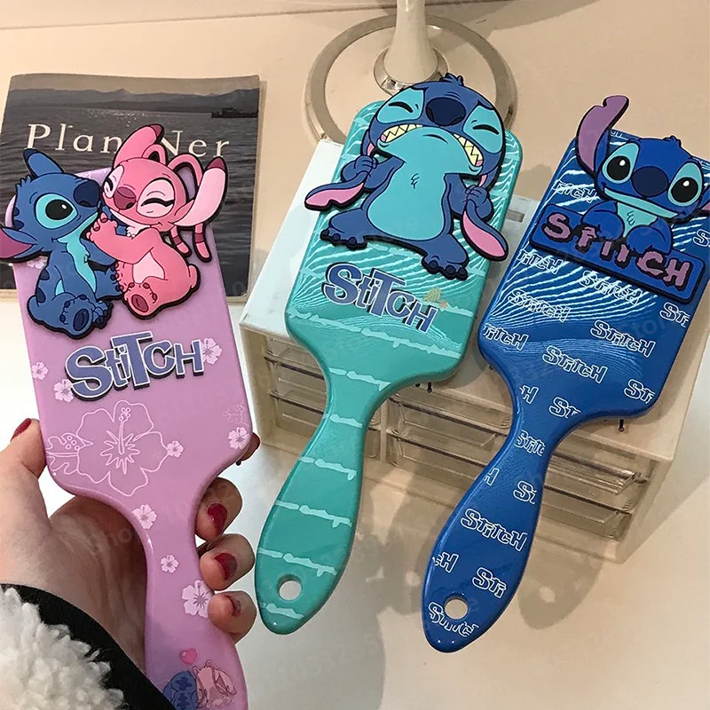 

Disney Stitch Comb Curling Massage Comb Lilo & Stitch Comb Girl Travel Portable Anti-tangle Smooth Combs Cartoon Gift for Girls