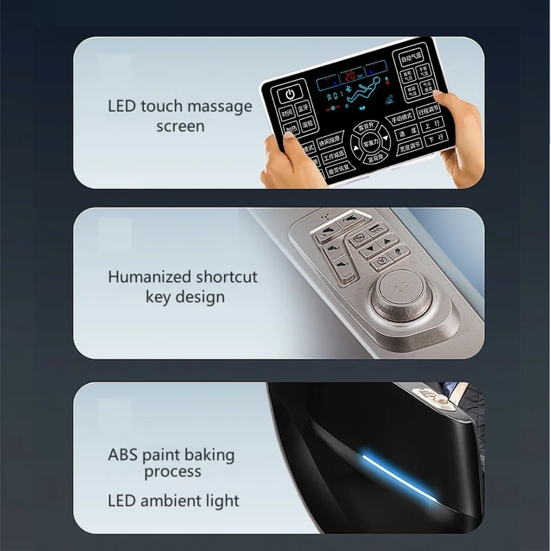 JKR Newest Full Body Electric Luxury Massage Chair SL Track Manipulator Zero Gravity Automatic Telescopic Calf Bluetooth Speaker 5