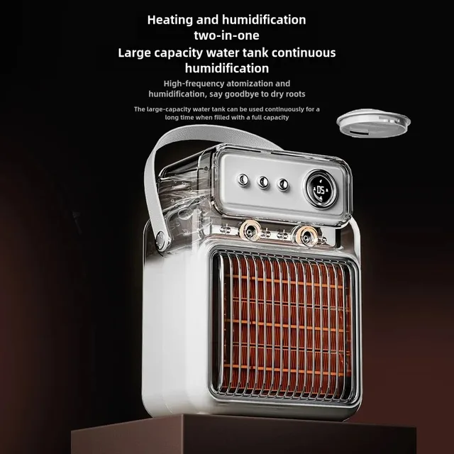 2 in 1 Desktop Electric Heater Humidifier Spray heating Fan Heater Air Humidifier Heating Warm Blower Radiator Home Office 5