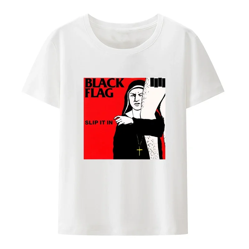 Black Flag T Shirt Punk Rock Band Henry Rollins Large Bars Graphic Tshirts Summer Fashion Casual Vintage Unisex Humor Camisetas