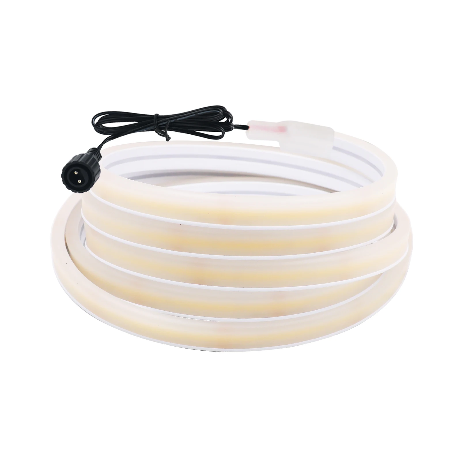 DC24V Solar COB Neon LED Strip 320LEDs/m Waterproof Flexible Silicone Rope Light Outdoor Yard Patio Home Garden Landscape Decor