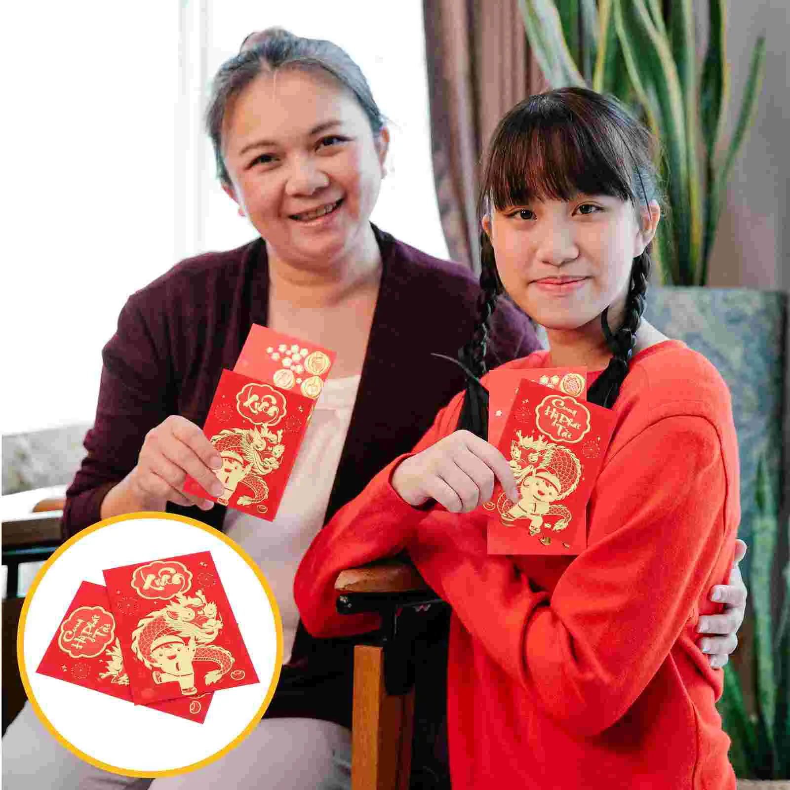 Money Red Pockets Chinese Lucky Money Envelopes Year Red Envelopes Cash Envelopes Money Bags Random Style