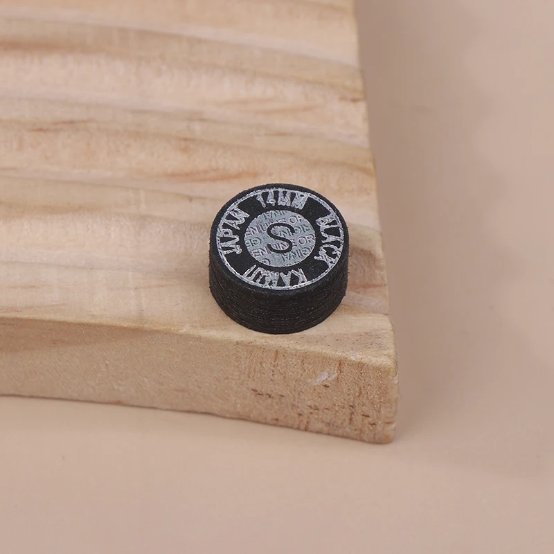 Description Picture 6 of item1/2 Pcs 14mm Japanese Multi-Ply Heads Black Gold Professional Fancy Nine-Ball Cue Head Snooker Billiard Heads Hard Soft Heads