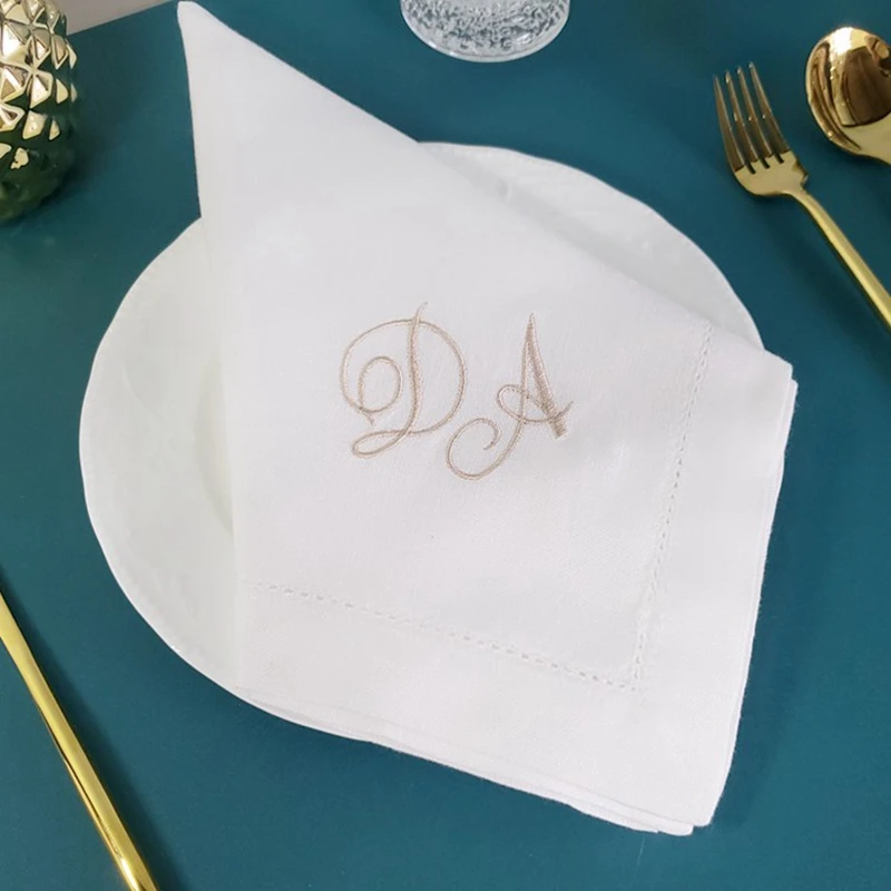 Paper Napkins 6 Pieces Napkins Personalized White Dinner Wedding Party Napkins