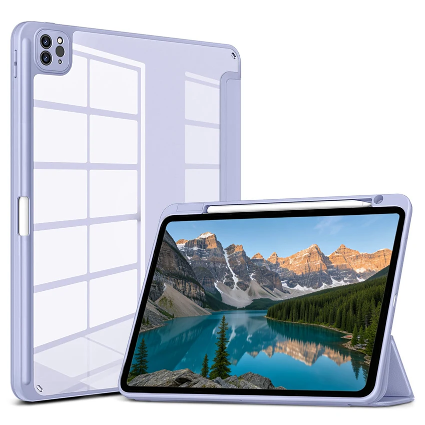 Sleek Pencil Holder Hybrid Case with Clear Back