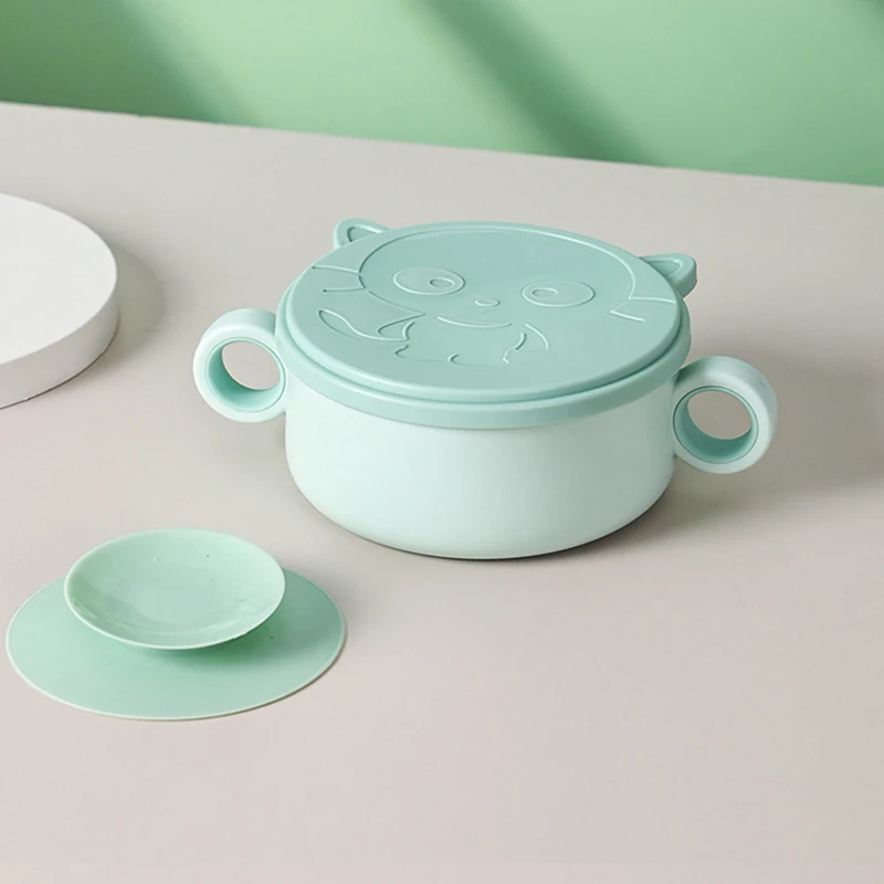 Edelstahl Baby Schüssel Mit Saugnapf - Hai Design Abnehmbar