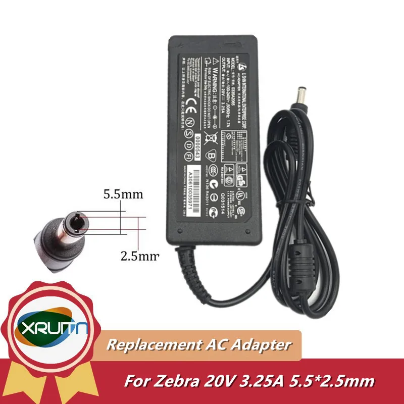 Substituição ac dc Adapter Charger Fonte de Alimentação da Impressora 20v 65w Fit para Zebra Gk888t Lp2844 Tlp2844-z Gc420 Gc420t Gc420d Lp2722
