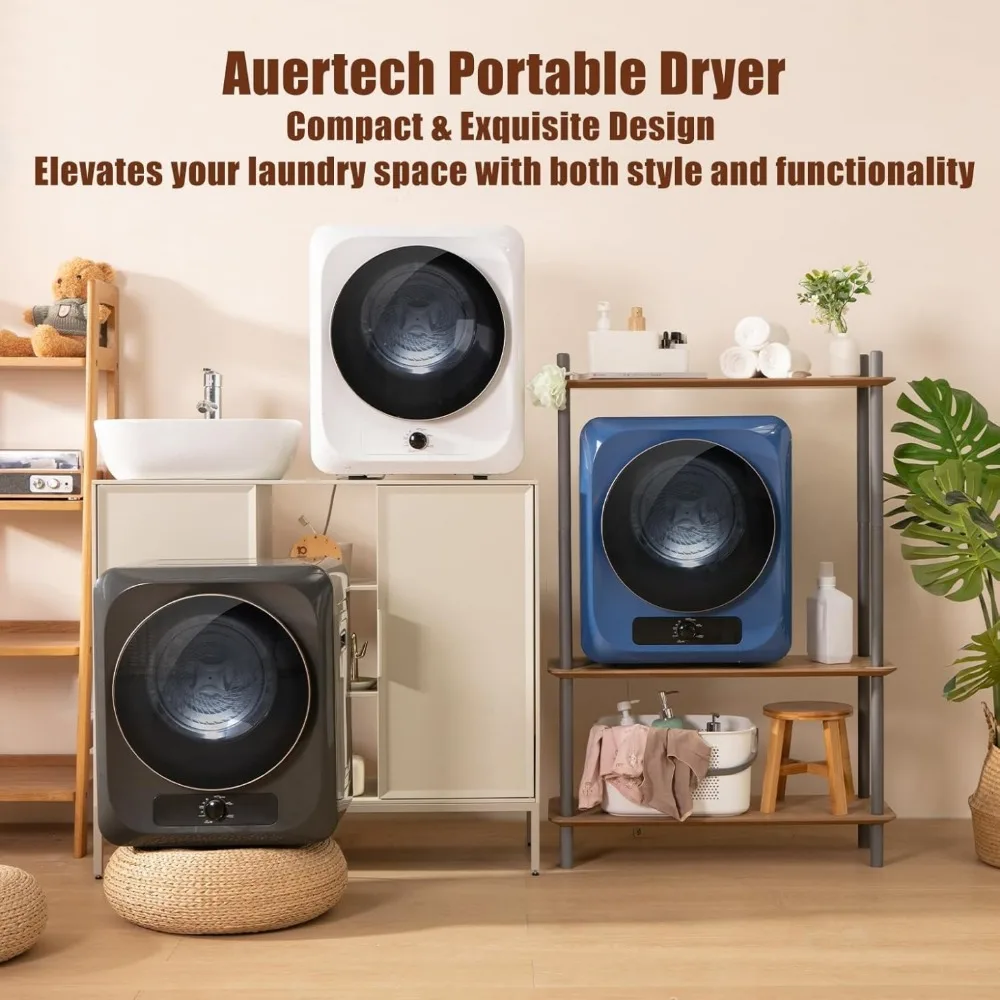 Portable Dryer, 10Lbs Portable Clothes Dryer with 5 Drying Modes, Stainless Steel Tub, 1.5 cu.ft Front Load Mini Dryer Machine 2