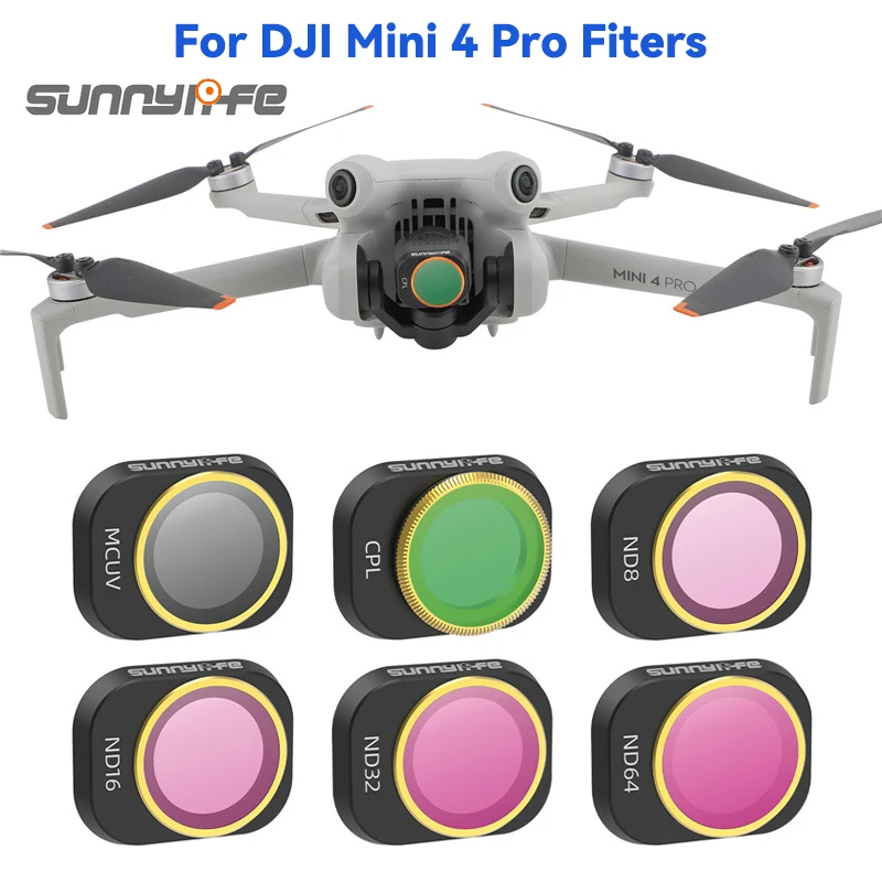 Sunnylife Lens For DJI Mini 4 Pro Filters ND CPL 4/8/16/32 /64 Camera Filters For DJI Mini 4 Filter Glass Lens Drone Accessories