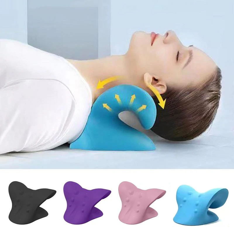 Neck And Shoulder Relaxer Chiropractic Pillow Neck Traction Device Relieve  Pain And Cervical Spine Massage Pillow - AliExpress