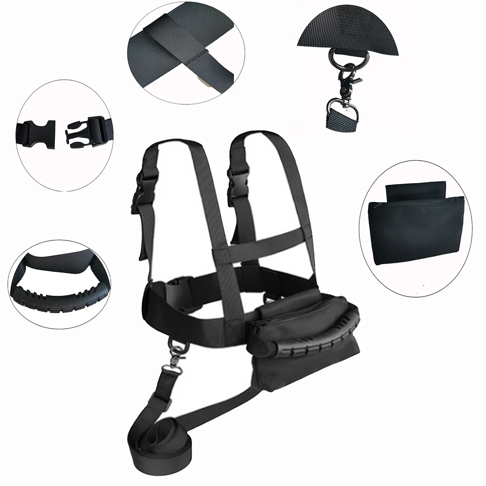 

Kids Ski And Snowboard Training Harness Toddler Ski Harness Beginner Black Removable Leash And Easy Lift Handle Parts