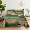 Japan Style 0.9/1.2/1.5/1.8/2.0m Fashion Digital Printing Polyester Bed Flat Sheet With Pillowcase For Woman Bedding Set 5