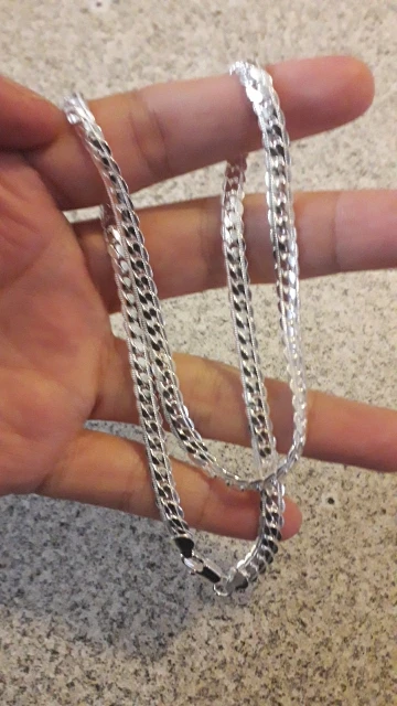 TIEEFEGO  사이드 체인 목걸이, 여성 남성 패션, 웨딩 약혼 주얼리 선물, 6mm, 8 인치, 18 인치, 20 인치, 22/24 인치