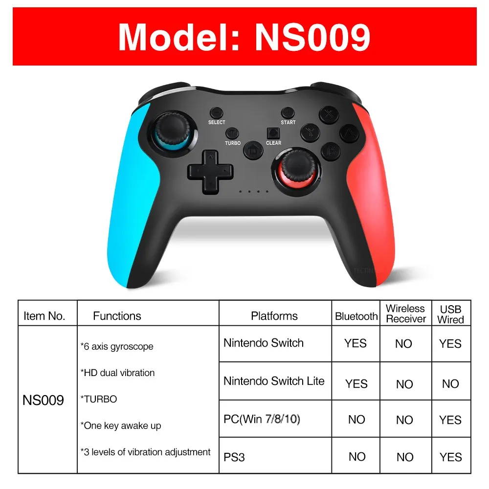 2.4G Wireless Gamepad Compatible Nintendo Switch Pro Console PC Game Controller For TV Box Andriod Phone For PS3 Tesla Joystick 