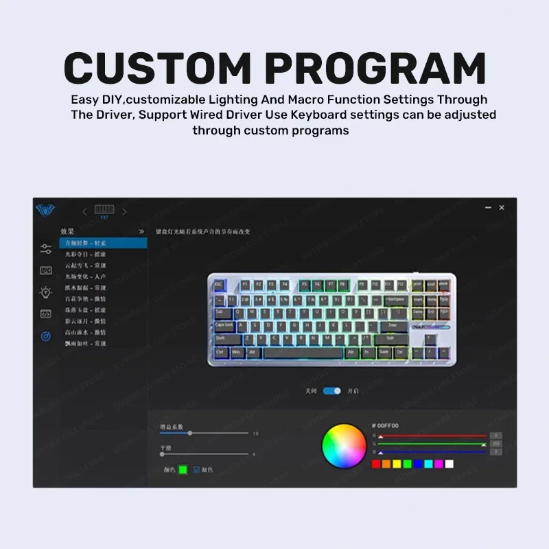 Pro Teclado Mecânico sem Fio para Jogos 87 Chaves Bluetooth 2.4g com Fio Rgb Hotswap Gamer sem Contato Aula-f87 - Imagem 3