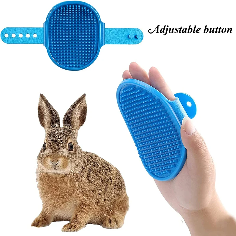 Rabbit Grooming Kit Pet Nail Clipper Double-Sided Shampoo Bath Brush Tear Stain Remover Combs 4Pcs pet cleaning tools pet grooming comb