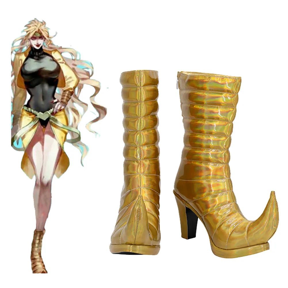 

JoJo‘s Bizarre Adventure Dio Brando Cosplay Shoes Boots Halloween Costumes Props Custom Made Boots EU Size