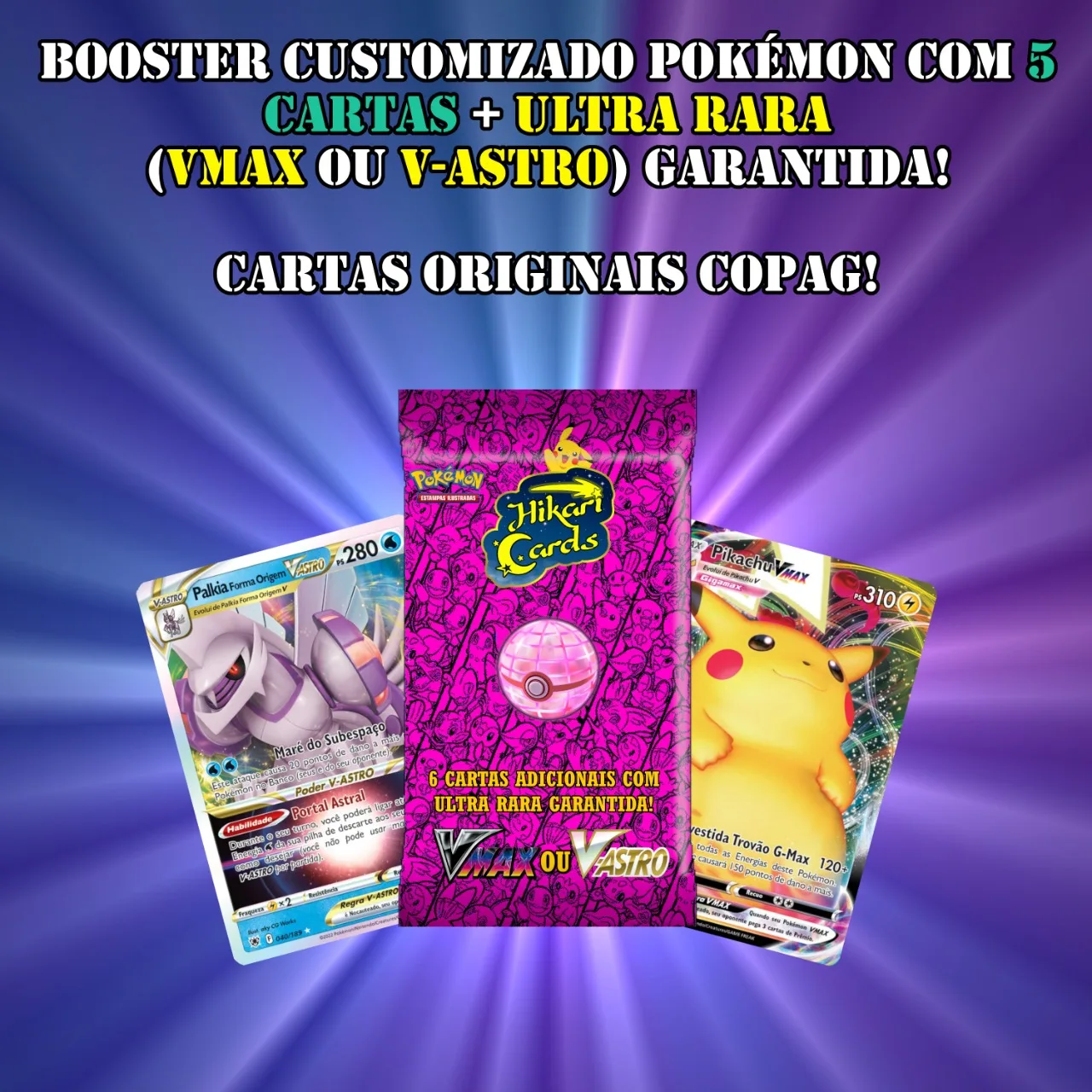 10 Cartas Pokemon V Ultra Rara Original Em Português Copag